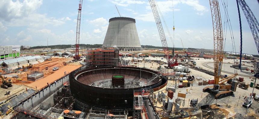 Construction continues on a new nuclear reactor at Plant Vogtle power plant in Waynesboro, Ga.