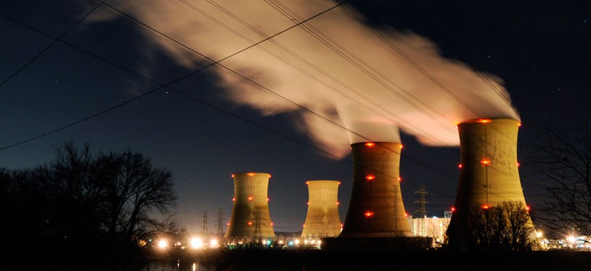 The Three Mile Island nuclear power generating station.