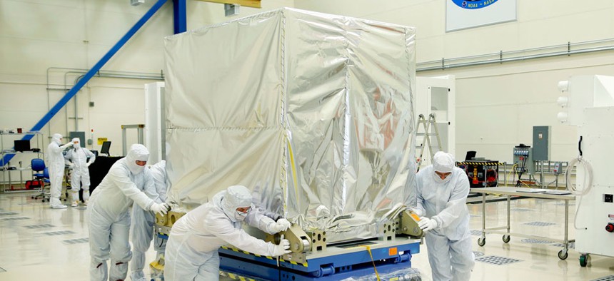 NOAA's GOES-R Advanced Baseline Imager (ABI) instrument arrives at Lockheed Martin’s Littleton, Colorado facility.