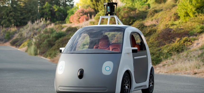 A very early version of Google's prototype self-driving car. The two-seater won't be sold publicly, but Google on Tuesday, May 27, 2014 said it hopes by this time next year, 100 prototypes will be on public roads.