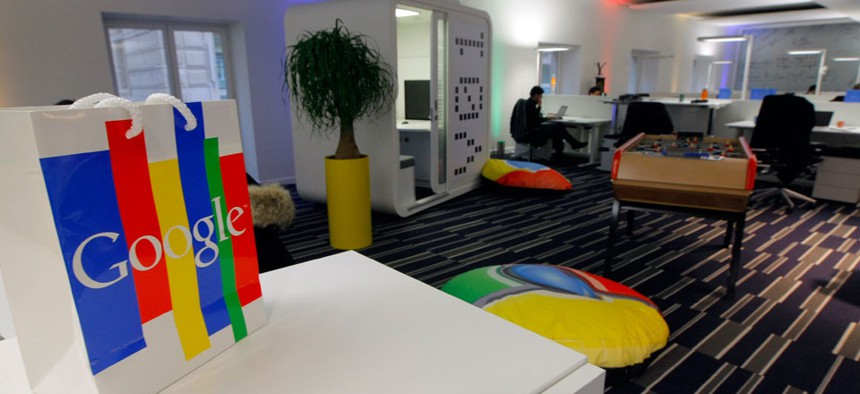 A view of the Google France office.
