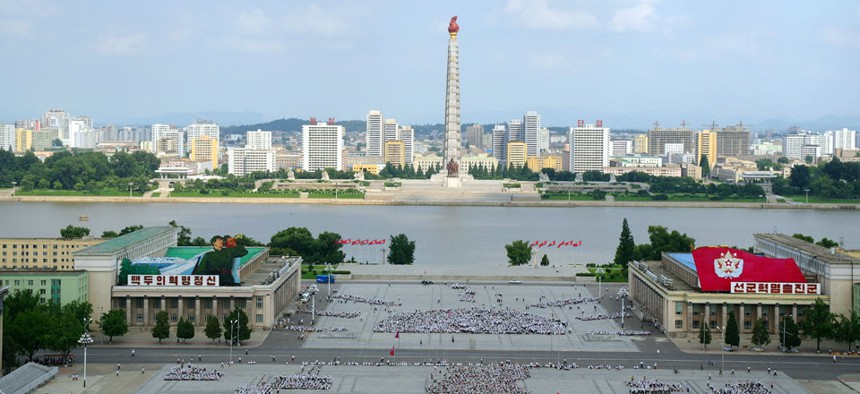 View of downtown Pyongyang, capital of the North Korea