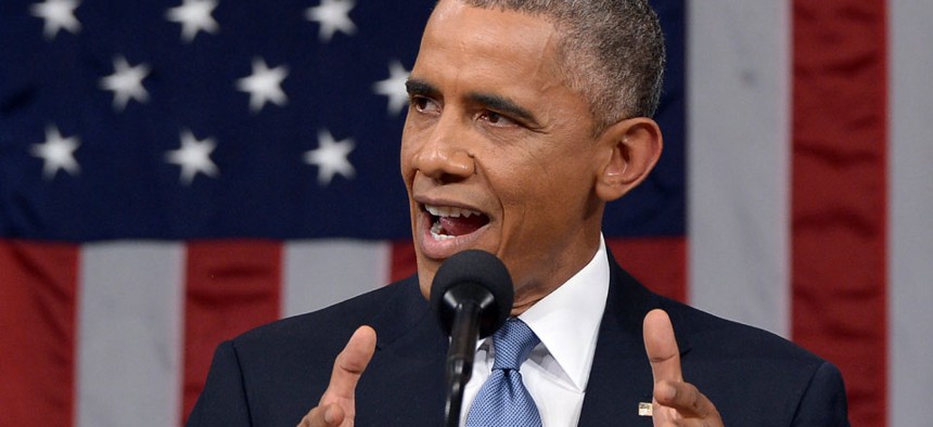 President Barack Obama delivers his State of the Union address.