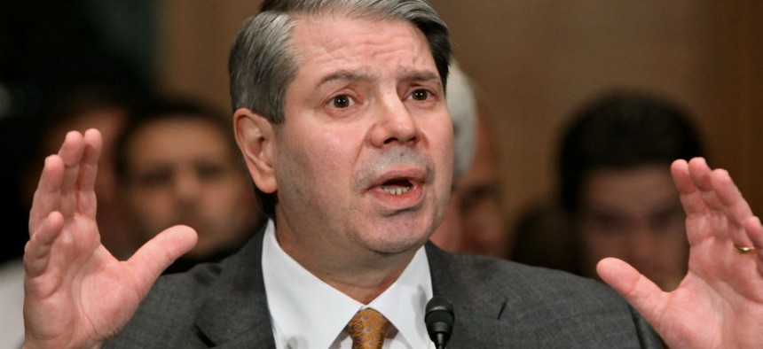 Gene Dodaro, comptroller general of the Government Accountability Office, testifies before the Senate Banking Committee Wednesday, Feb. 4, 2009. 