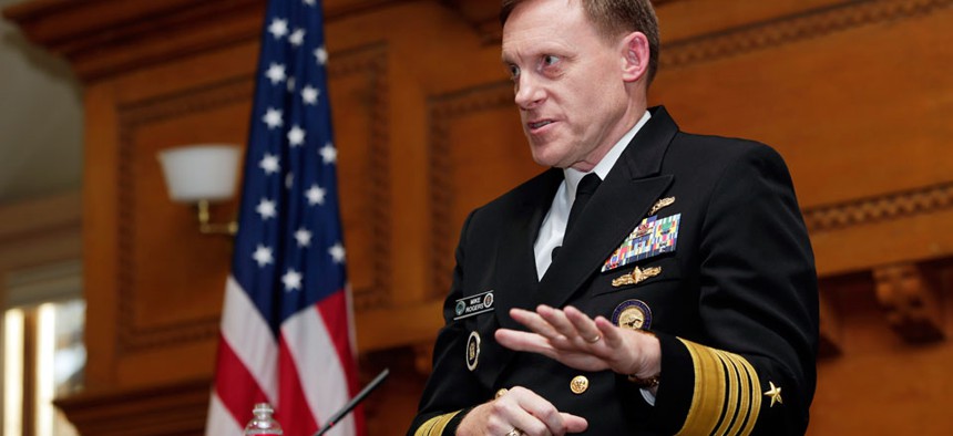 National Security Agency director Mike Rogers speaks at Stanford University, Monday, Nov. 3, 2014.