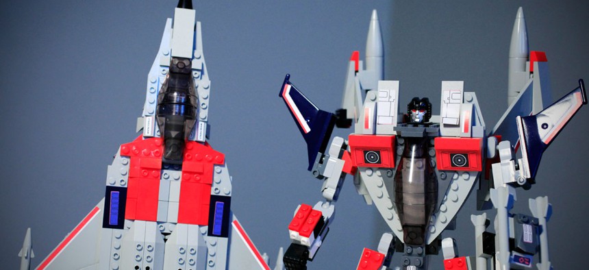 Hasbro's Starscream decepticon action figure.