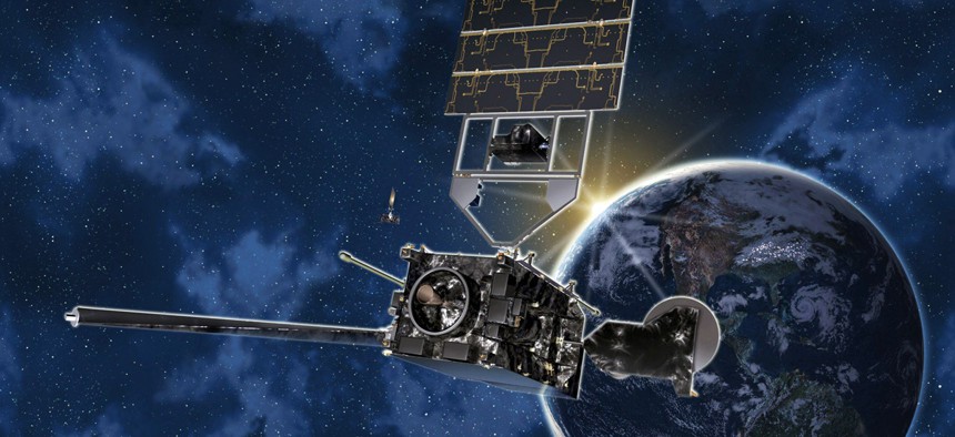 Artist's conception of GOES-R environmental satellite.