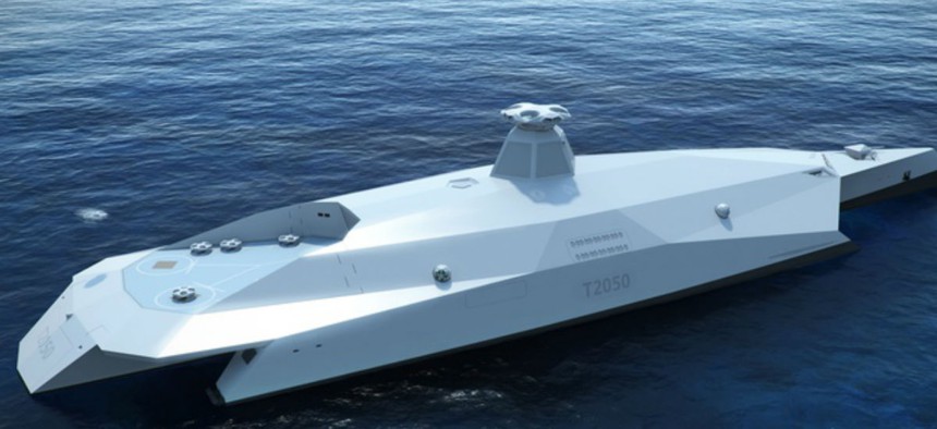 Conceptual rendering of the Startpoint T2050, aft view.