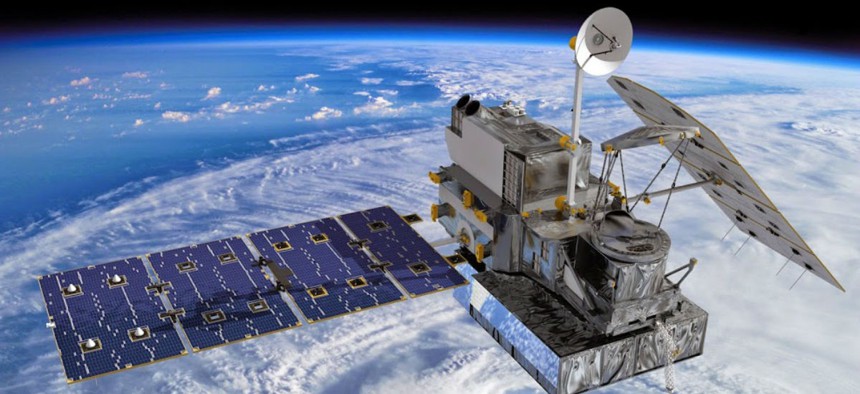 Artist’s concept of the Global Precipitation Measurement (GPM) Core Observatory, a joint international project of NASA and the Japan Aerospace Exploration Agency (JAXA).