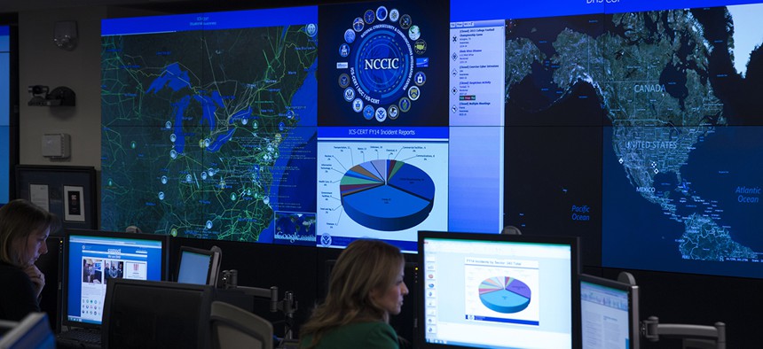 The National Cybersecurity and Communications Integration Center in Arlington, Va