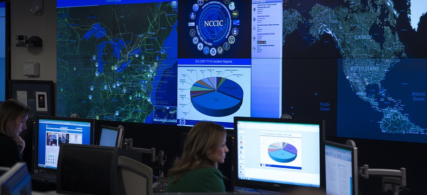 A view of the National Cybersecurity and Communications Integration Center in Arlington, Va.