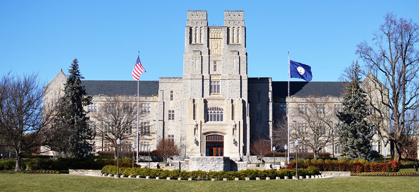 Burruss Hall on the Virginia Tech campus