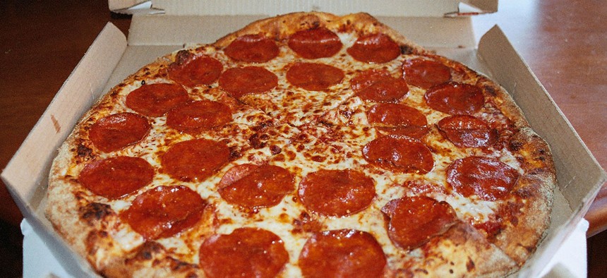 Domino's Brooklyn-style pizza.