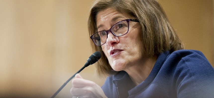 Beth Cobert, President Barack Obama's nominee to head the Office of Personnel Management (OPM), testifies on Capitol Hill in Washington, Thursday, Feb. 4, 2016