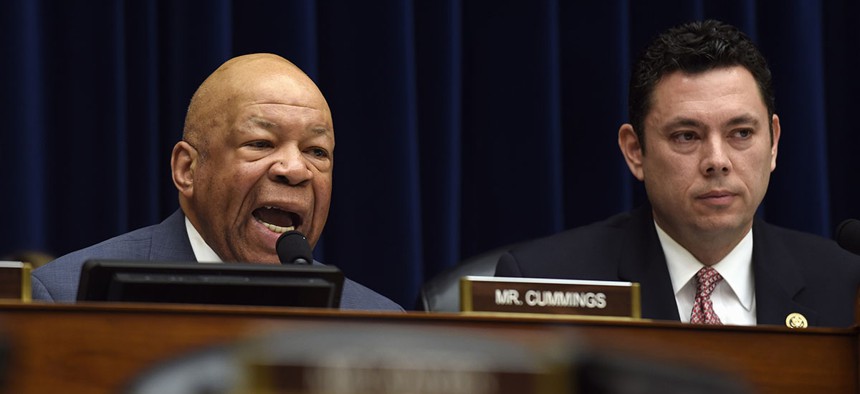 House Oversight and Reform Committee ranking member Rep. Elijah Cummings, D-Md., left, sitting next to Committee Chairman Rep. Jason Chaffetz, R-Utah.