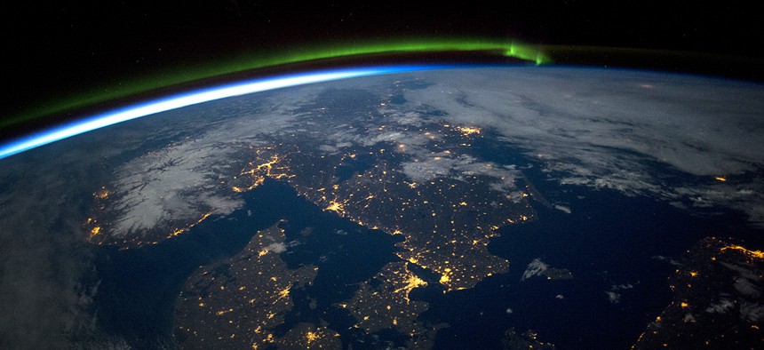 A view of Scandinavia from aboard the International Space Station.
