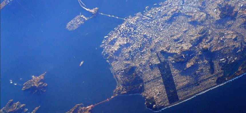 Astronaut Scott Kelly snapped this photo of the San Francisco peninsula from the International Space Station in 2015.