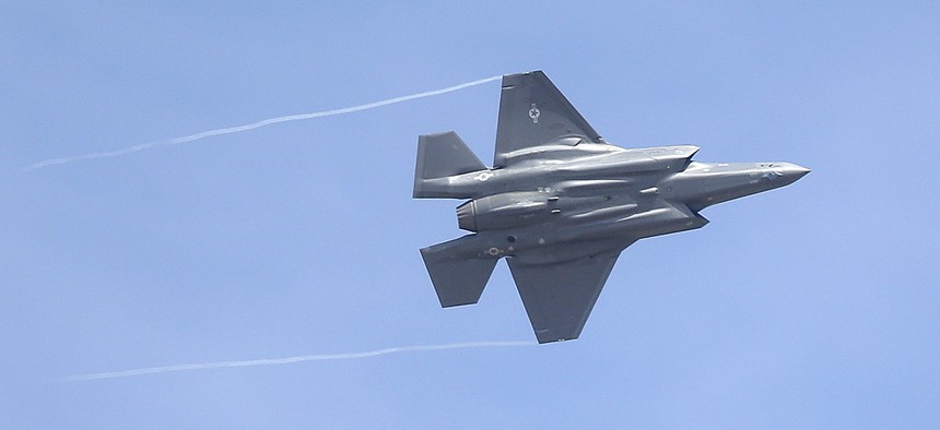 An F-35 jet arrives at it new operational base Wednesday, Sept. 2, 2015, at Hill Air Force Base, in northern Utah.