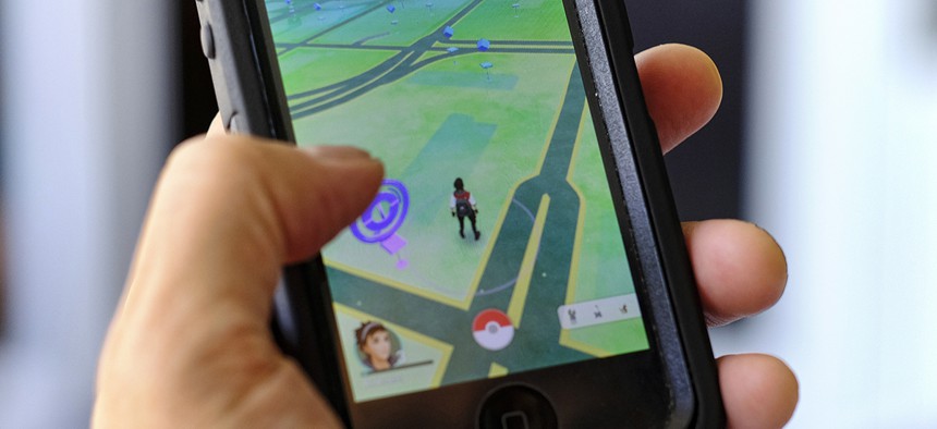 Pokemon Go is displayed on a cell phone in Los Angeles on Friday, July 8, 2016.