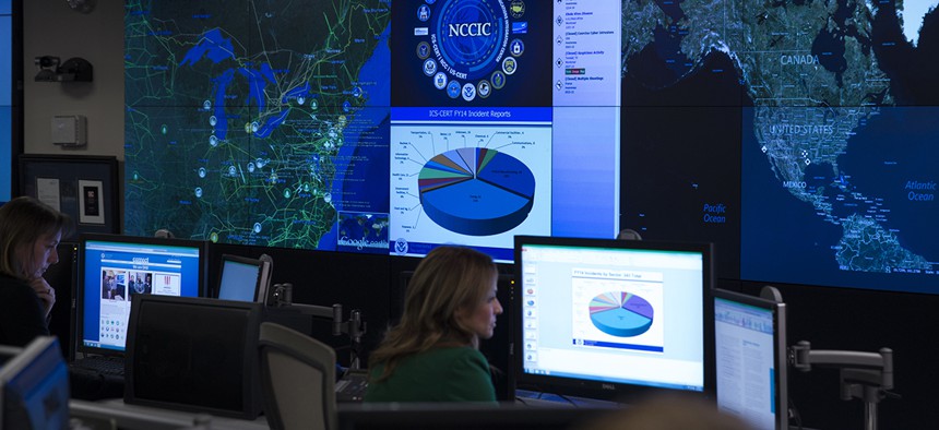 A view of the National Cybersecurity and Communications Integration Center in Arlington, Va.