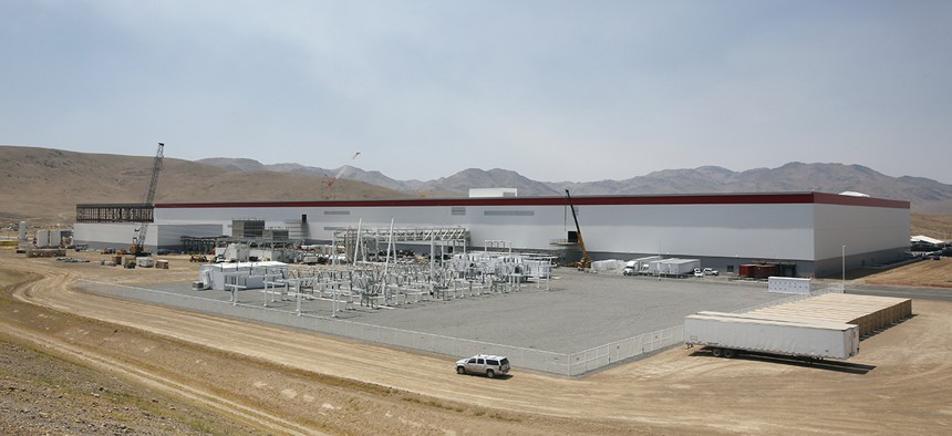 An overall view of the new Tesla Gigafactory in Sparks, Nev.
