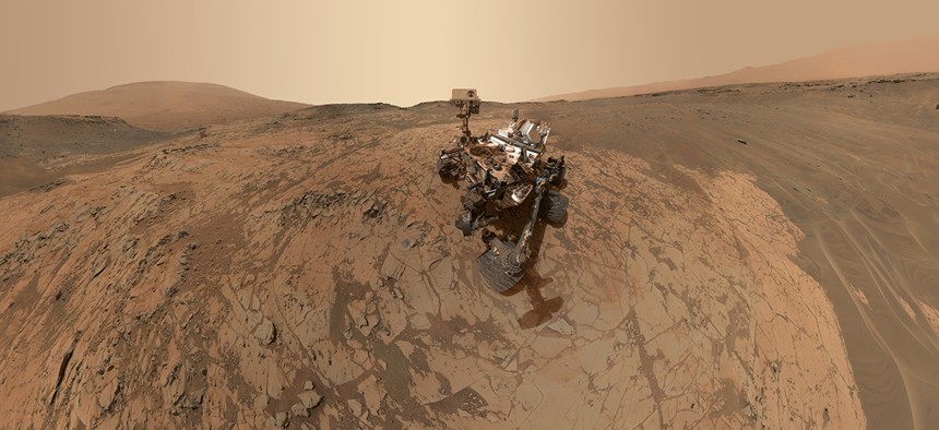 NASA's Curiosity Rover explores Mars.