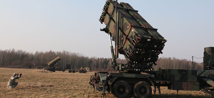 U.S. troops from 5th Battalion of the 7th Air Defense Regiment at a test range in Sochaczew, Poland, in March, 2015, demonstrating the U.S. Army’s capacity to deploy Patriot systems rapidly within NATO territory.