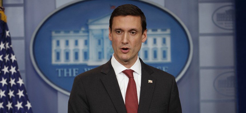 Homeland Security Adviser Tom Bossert speaks during the daily White House press briefing May 11.