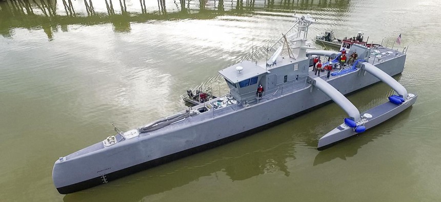 The ACTUV, or Sea Hunter, vessel, a project co-developed by DARPA and the US Navy.
