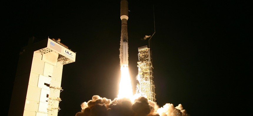 A United Launch Alliance Atlas 5 rocket lifts off from Vandenberg Air Force Base in California.