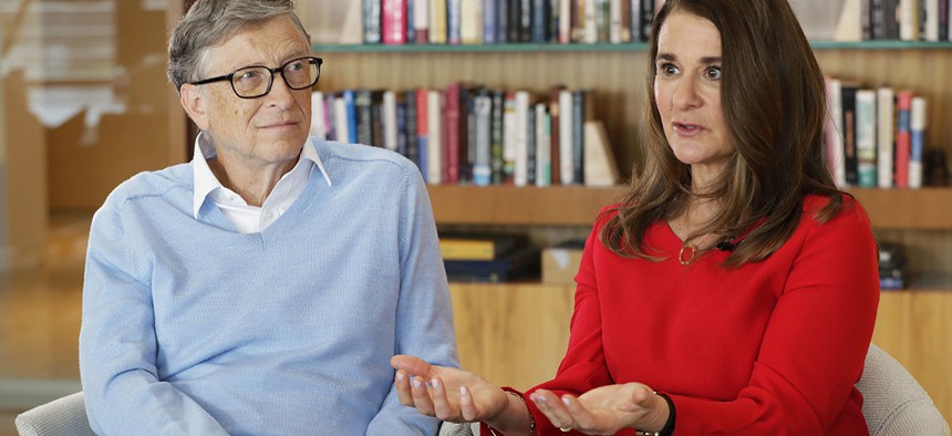 Microsoft co-founder Bill Gates and his wife Melinda
