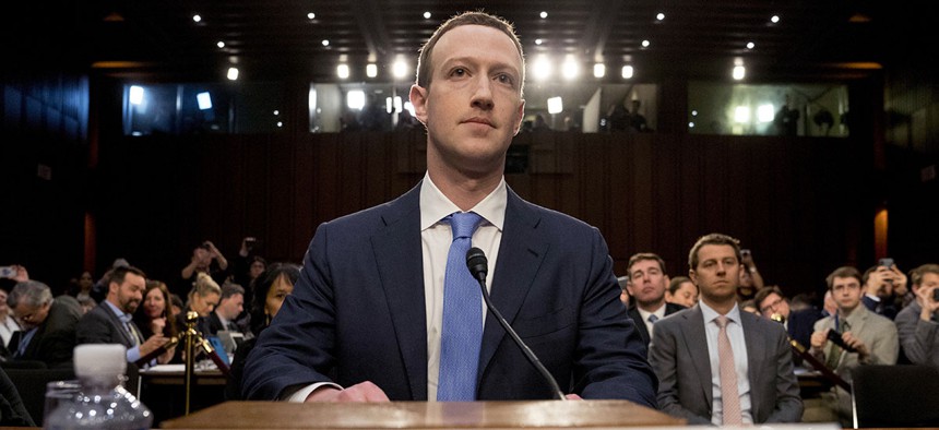 Facebook CEO Mark Zuckerberg arrives to testify before Congress