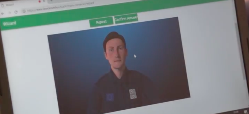 A screenshot from the iBorderCtrl, an EU effort to detect deception in travelers at border crossings.