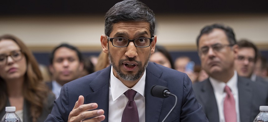 Google CEO Sundar Pichai appears before the House Judiciary Committee.