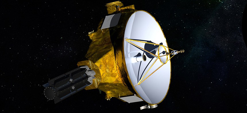 This illustration provided by NASA shows the New Horizons spacecraft. 