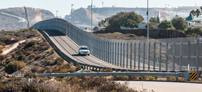 San Diego, California and Tijuana, Mexico international border wall