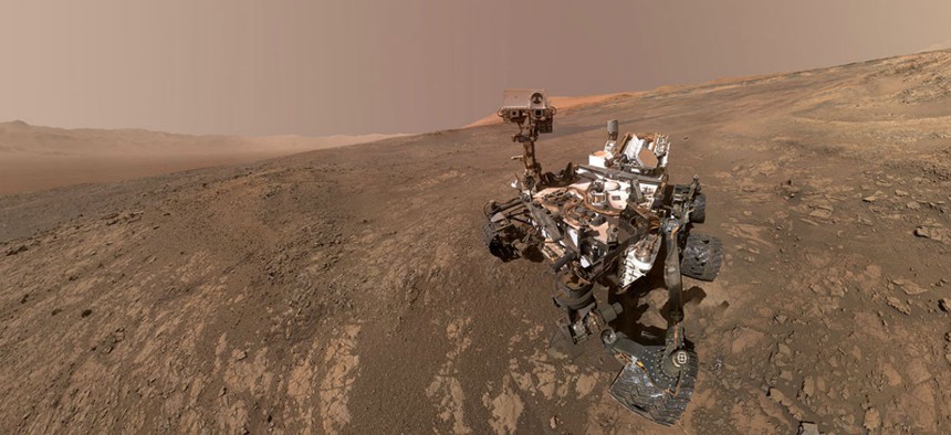 This self-portrait of NASA's Curiosity Mars rover shows the vehicle on Vera Rubin Ridge, which it's been investigating for the past several months.