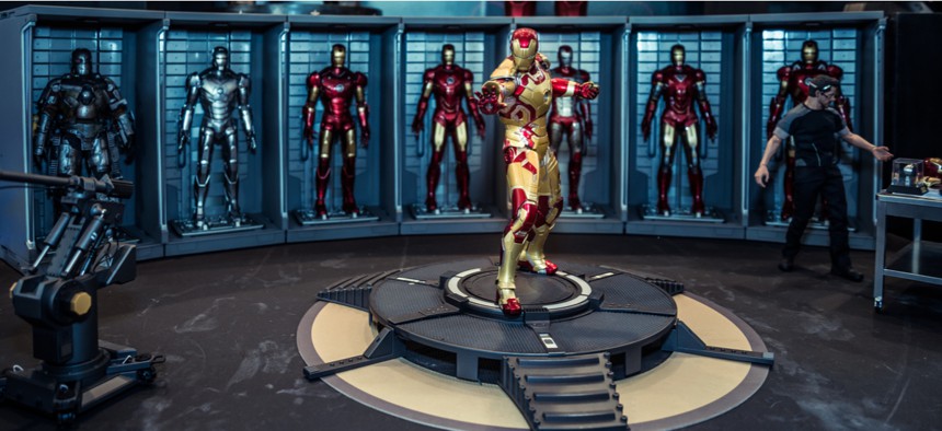 An Iron Man model room on display in Thailand Comic Con 2014 at Siam Paragon, Bangkok.