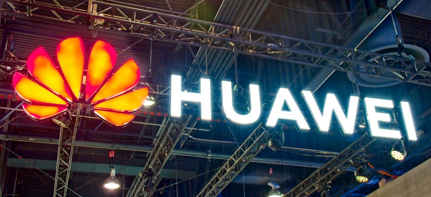 Huawei promotes its 5G tech at 2019 CES exhibition.