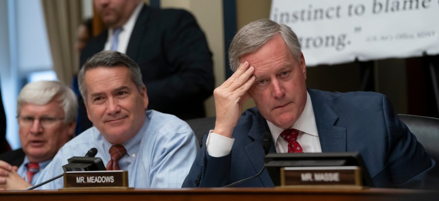 Reps. Jody Hice (left) and Mark Meadows