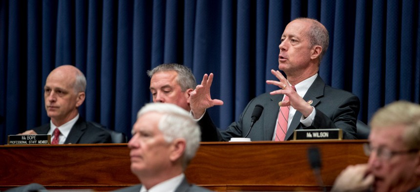 Rep. Mac Thornberry speaks at a recent House Armed Services Committee hearing.