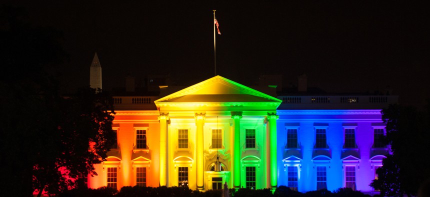 Rainbow colors lit up the White House in 2015 after the Supreme Court legalized gay marriage in all 50 states in 2015. 