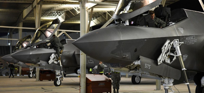 Deploying pilots with the 388th and 419th Fighter Wings prepare for launch at Hill Air Force Base, Utah on Nov. 13.