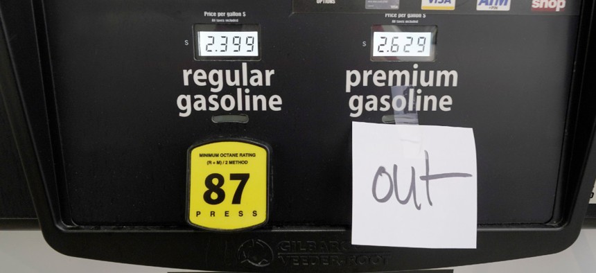 Several fuel pumps were out of premium gasoline in addition to limiting the fill up of portable containers at this Costco Warehouse fuel station May 11 in Ridgeland, Miss.