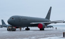 The Air Force will outfit KC-46 Pegasus tankers with a piece of technology similar to an internet hotspot that will allow aircraft to receive and transmit data. 