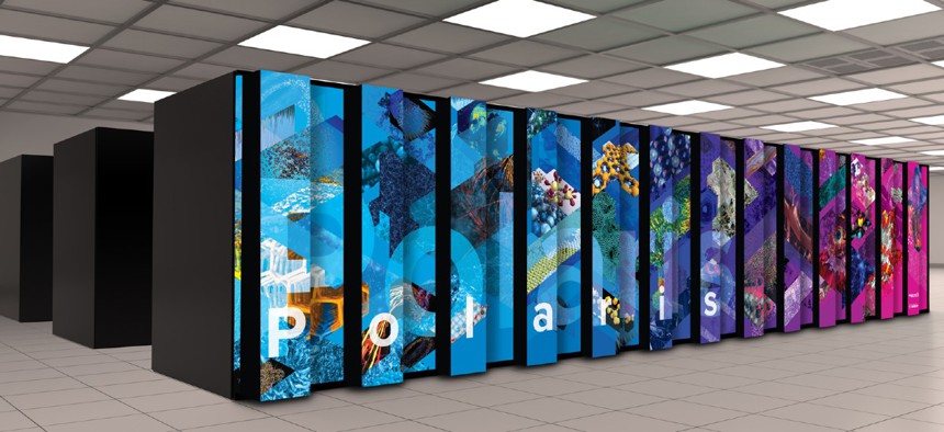 An artist's rendering of the Polaris supercomputer.