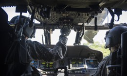 U.S. Army Chief Warrant Officer 4 Keith LeBlanc, left, and Chief Warrant Officer 2, both pilots with Charlie Company, 3rd Battalion, 126th Aviation Regiment (Air Ambulance), Vermont National Guard, prepare to take off in a HH-60M Blackhawk for a flight during Vigilant Guard 2016 at Camp Johnson, Colchester, Vt., July 30, 2016