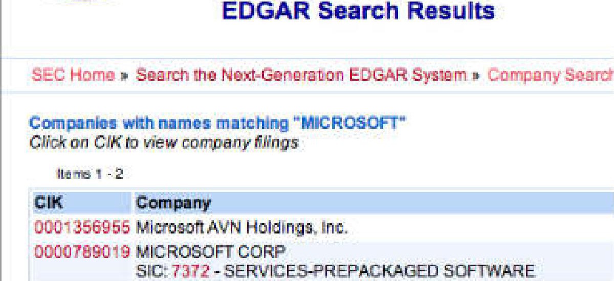 SEC Filing  Microsoft Corporation