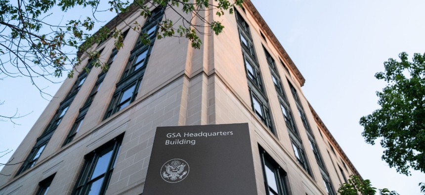 The United States General Services Administration Building, photographed on Friday, July 16, 2021 in Washington, DC.