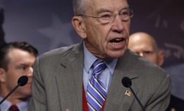 WASHINGTON, DC - DECEMBER 14: Sen. Charles Grassley (R-IA) and fellow Senate Republicans hold a news conference at the U.S. Capitol on December 14, 2021 .